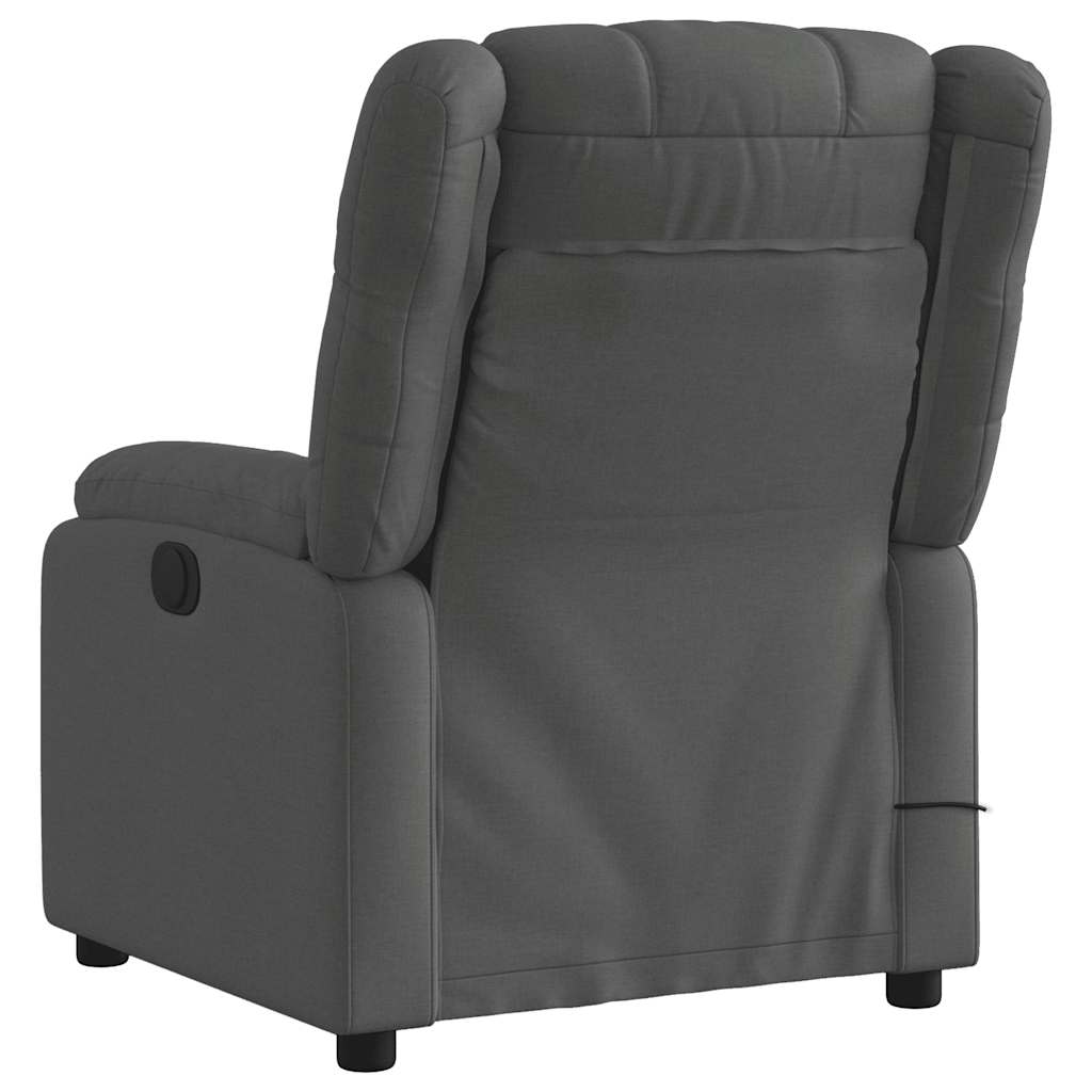 Fauteuil inclinable de massage gris foncé tissu - XIOS