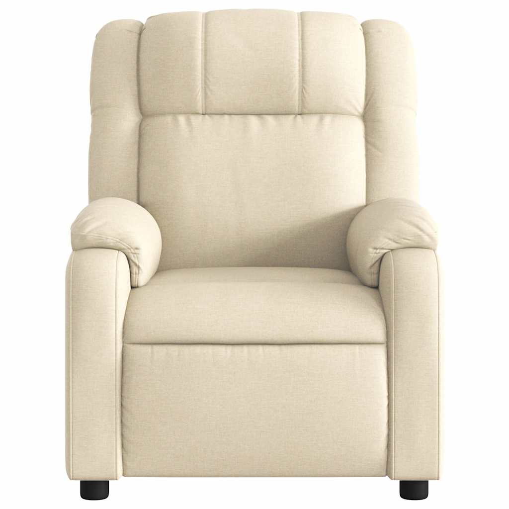 Fauteuil inclinable de massage crème tissu - XIOS