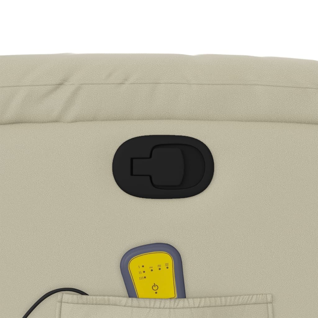 Fauteuil de massage inclinable crème similicuir - XIOS