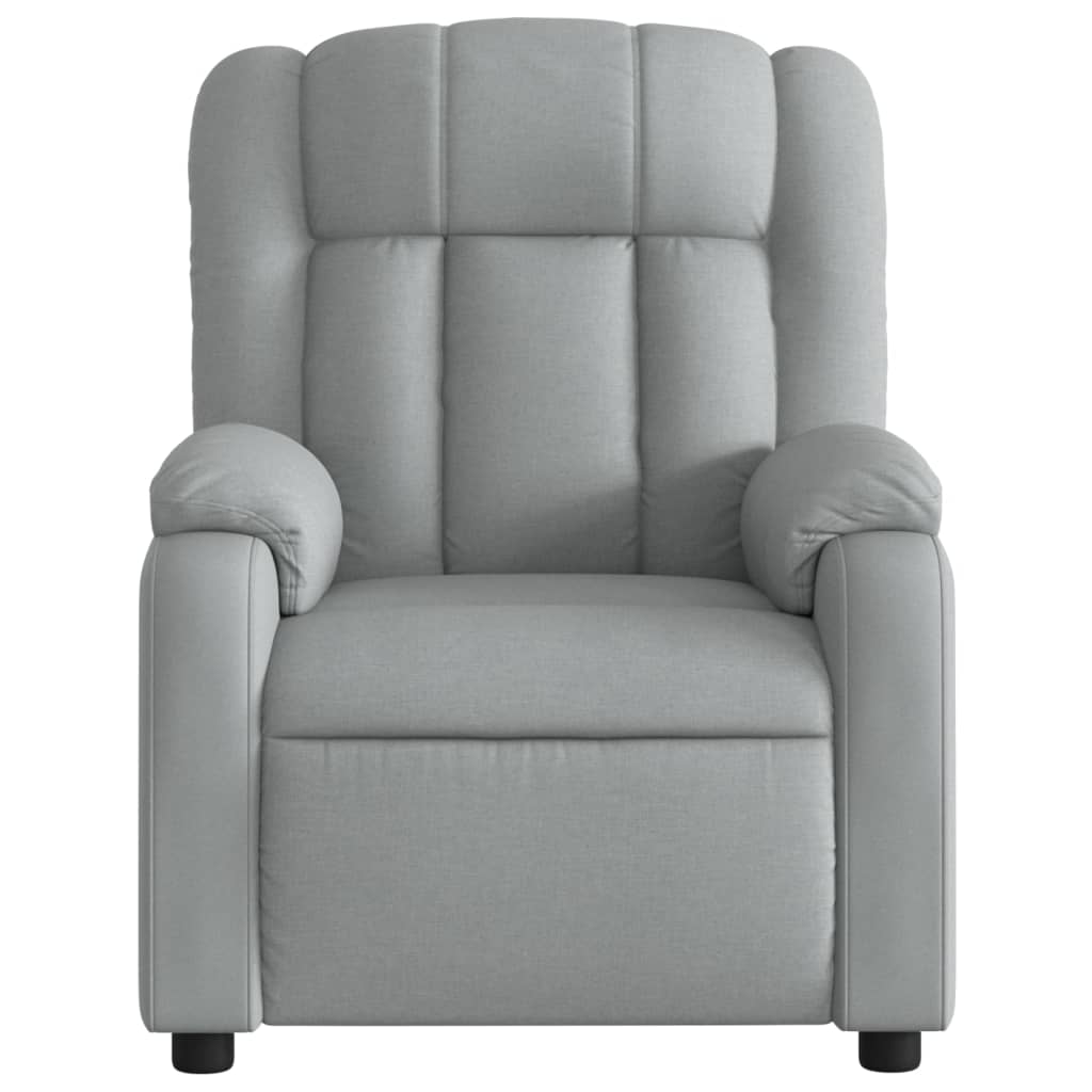 Fauteuil inclinable de massage gris clair tissu - XIOS
