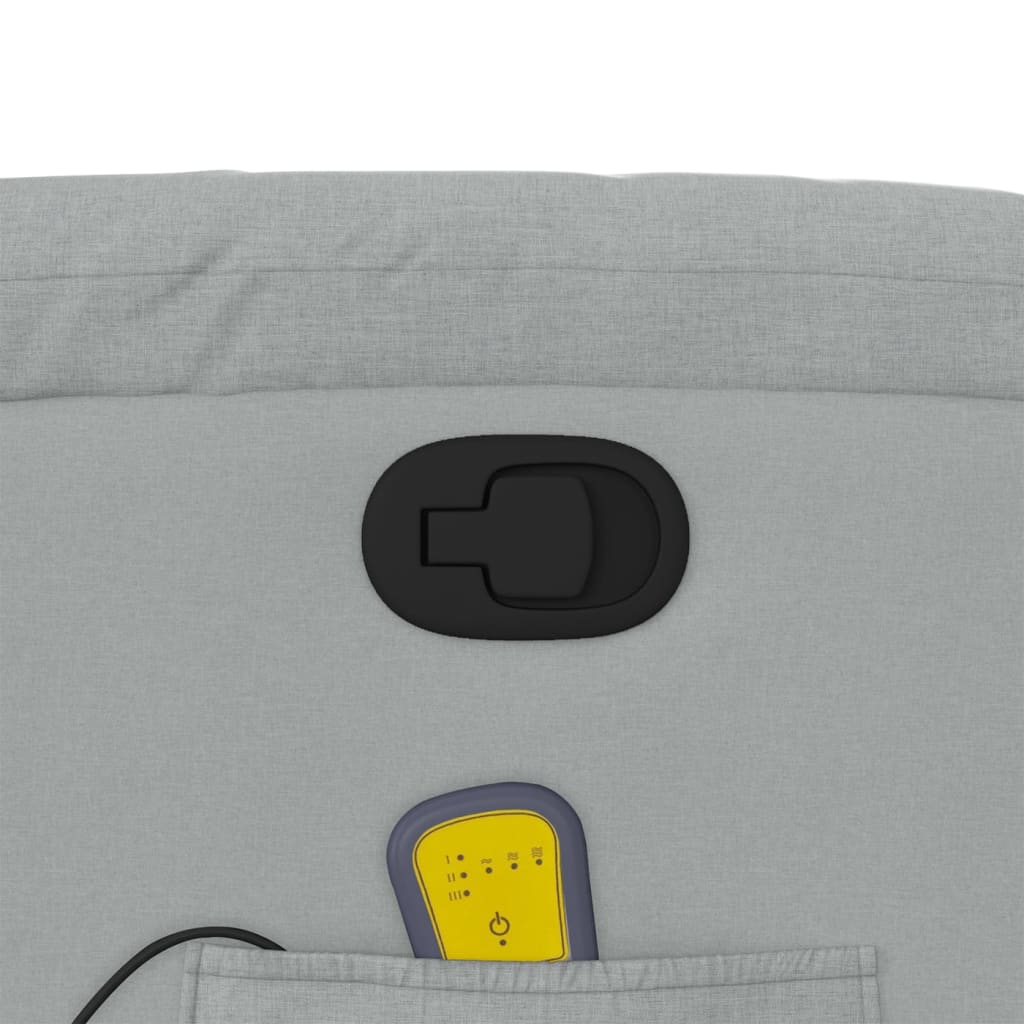 Fauteuil inclinable de massage gris clair tissu - XIOS