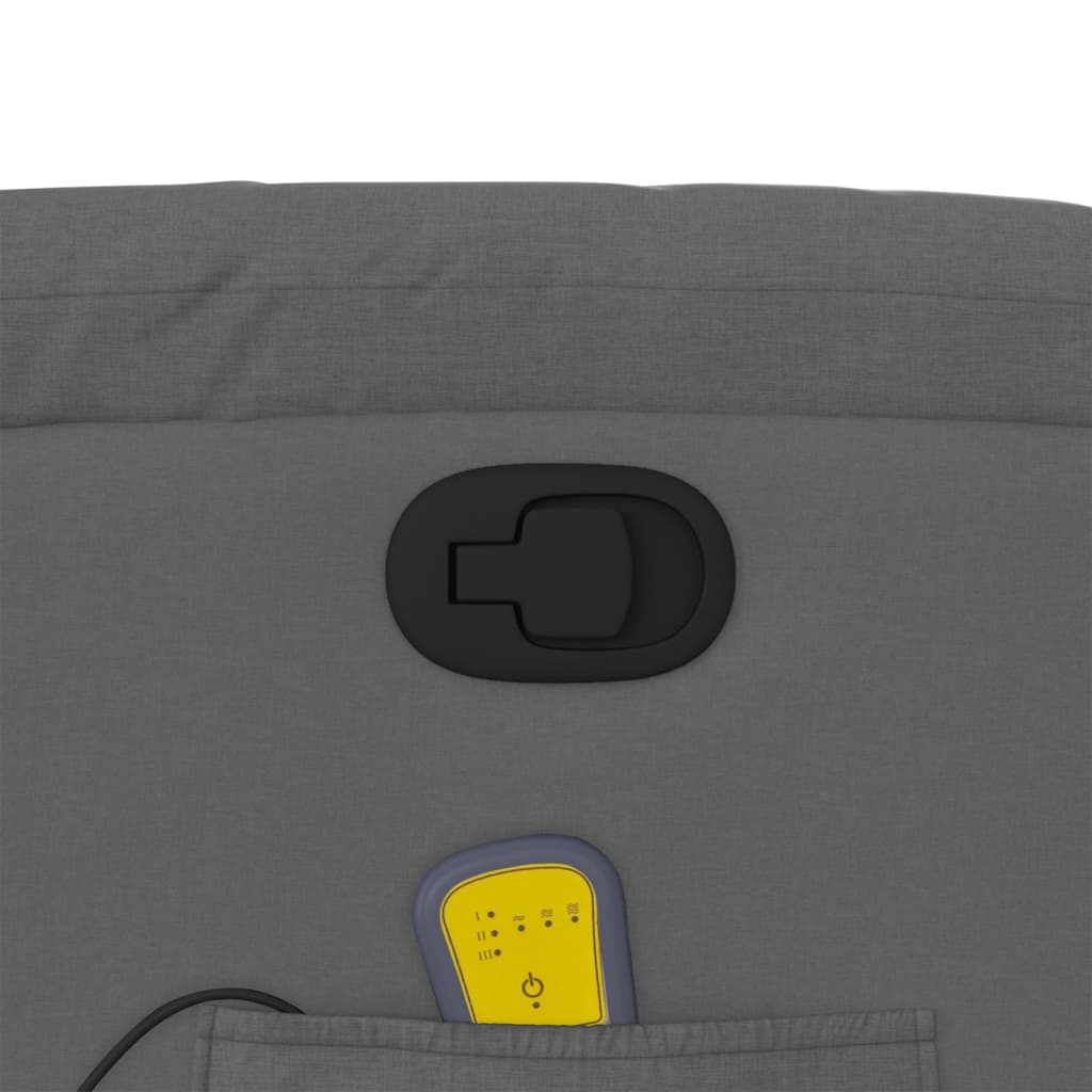 Fauteuil inclinable de massage gris foncé tissu - XIOS