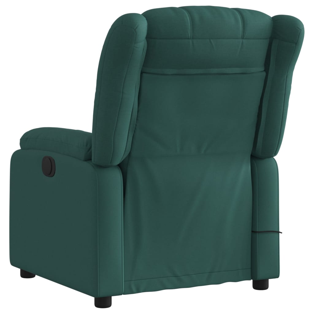 Fauteuil inclinable de massage vert foncé tissu - XIOS