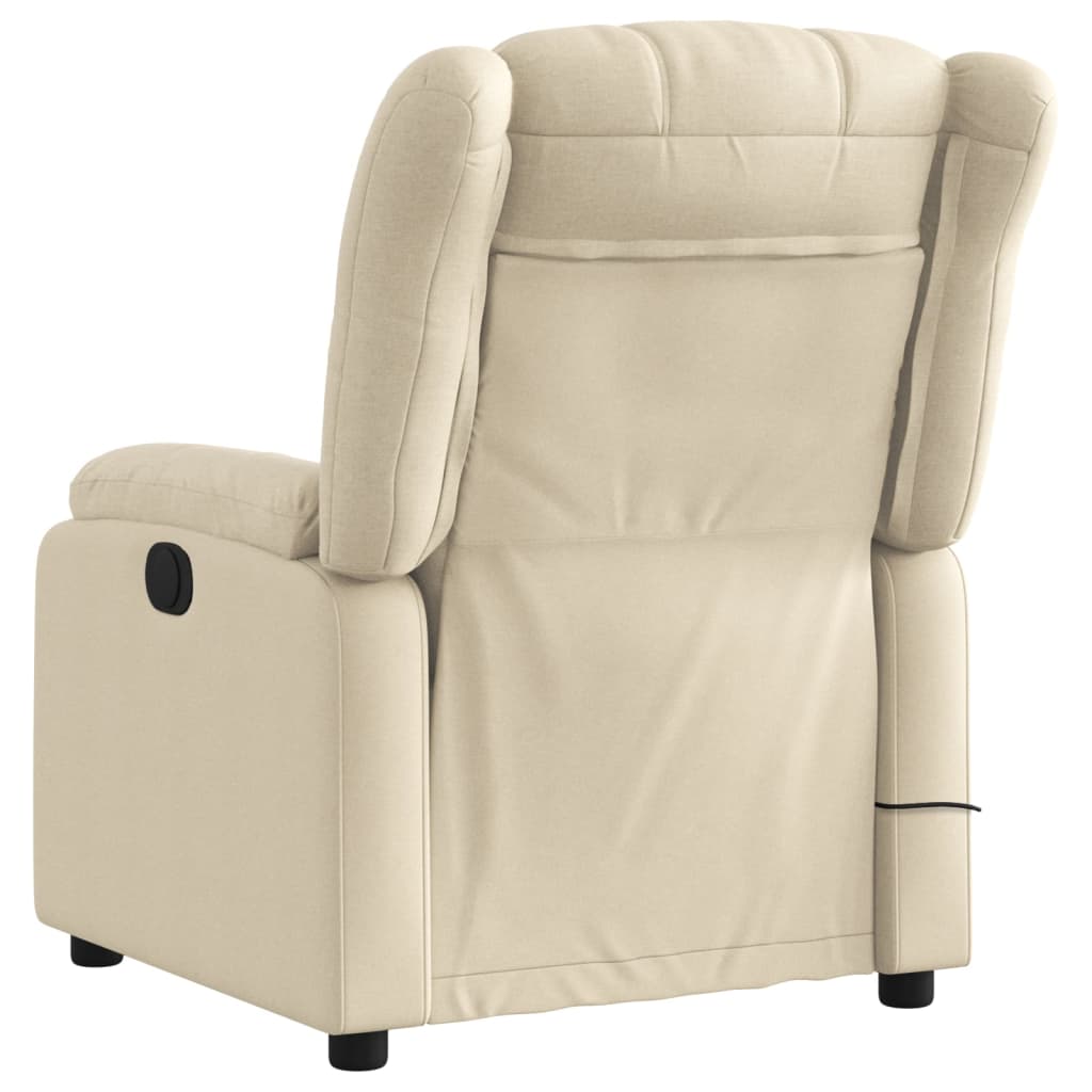 Fauteuil inclinable de massage crème tissu - XIOS