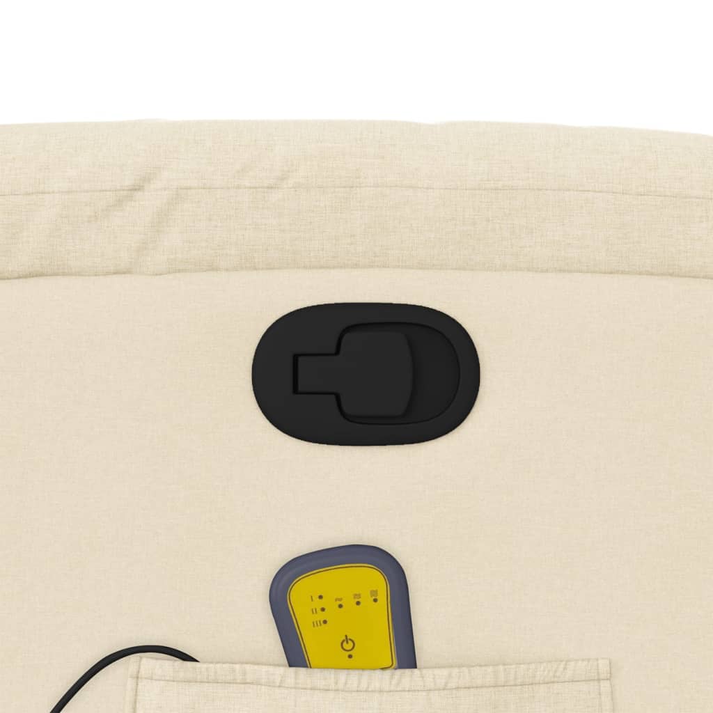 Fauteuil inclinable de massage crème tissu - XIOS