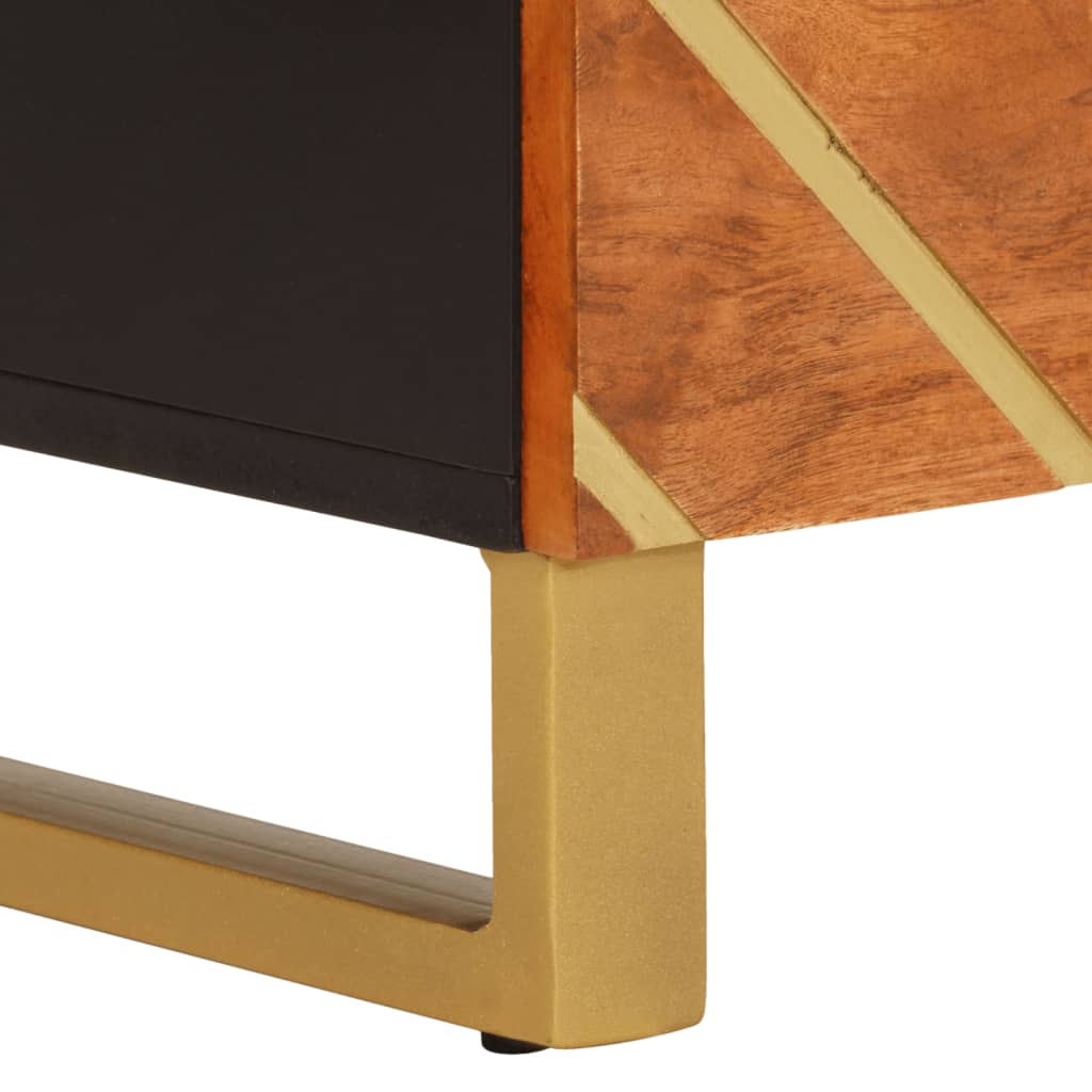 Armoires latérales 3 pcs marron et noir 60x33,5x75 cm - XIOS