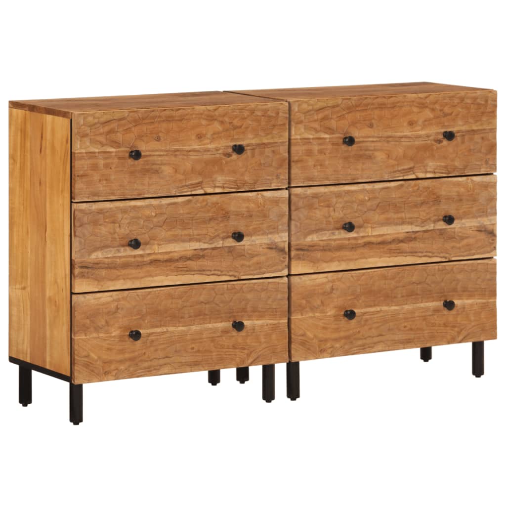 Armoires latérales 2 pcs 60x33x75 cm bois massif d'acacia - XIOS