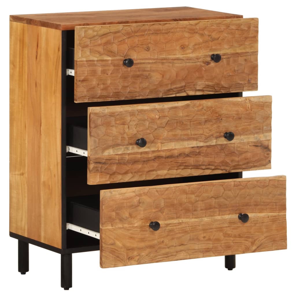 Armoires latérales 2 pcs 60x33x75 cm bois massif d'acacia - XIOS