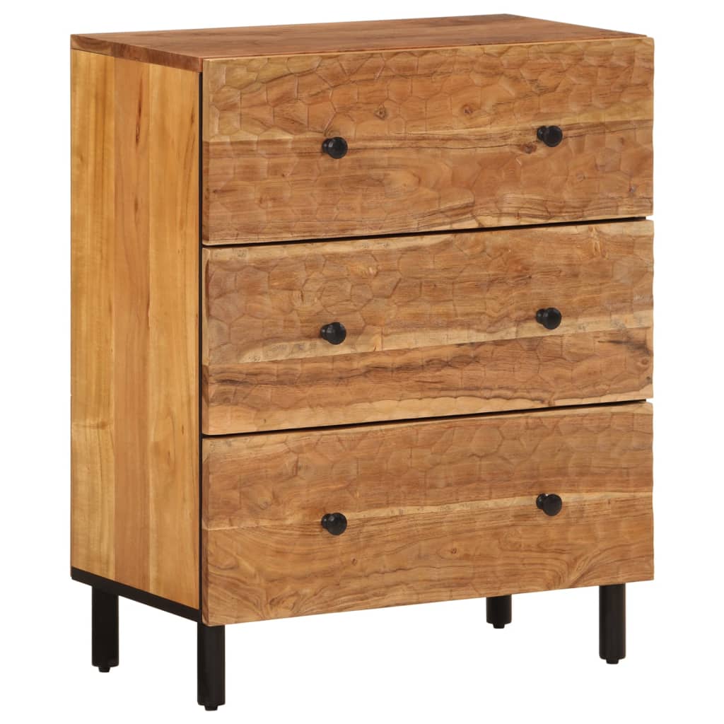 Armoires latérales 2 pcs 60x33x75 cm bois massif d'acacia - XIOS