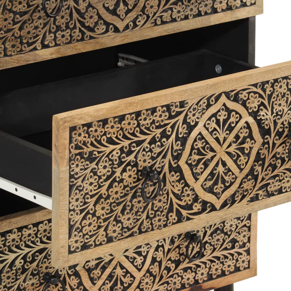 Armoires latérales 3 pcs 60x33x75 cm bois massif de manguier - XIOS