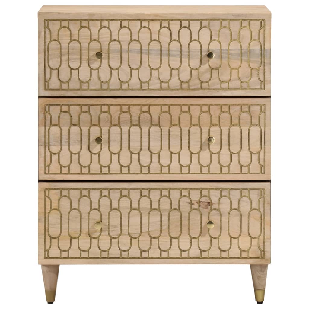 Armoires latérales 2 pcs 60x33x75 cm bois massif de manguier - XIOS