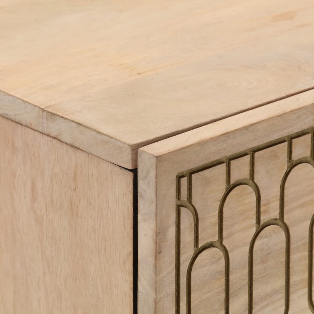 Armoires latérales 2 pcs 60x33x75 cm bois massif de manguier - XIOS