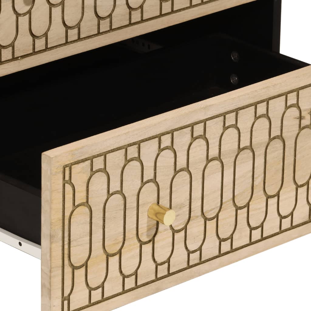 Armoires latérales 2 pcs 60x33x75 cm bois massif de manguier - XIOS