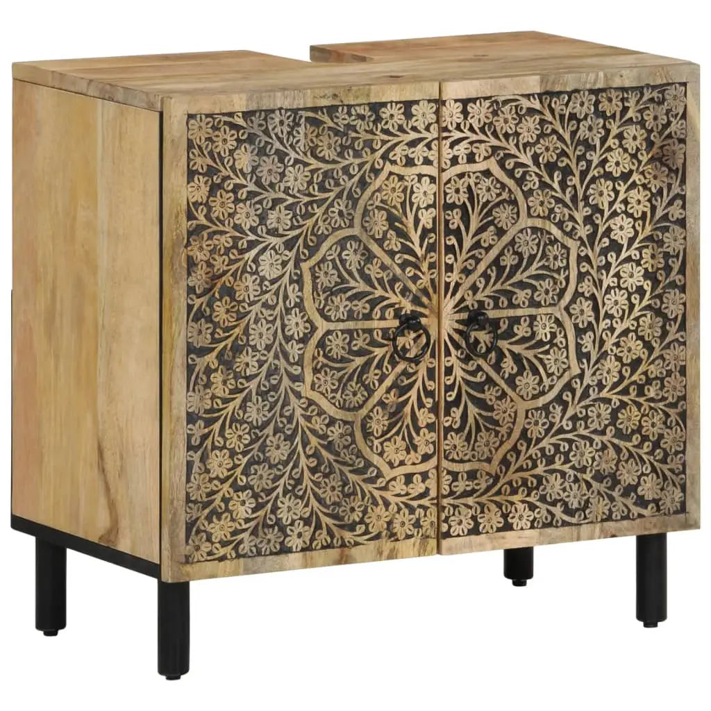 Ensemble de meubles salle de bain 2 pcs bois de manguier massif - XIOS