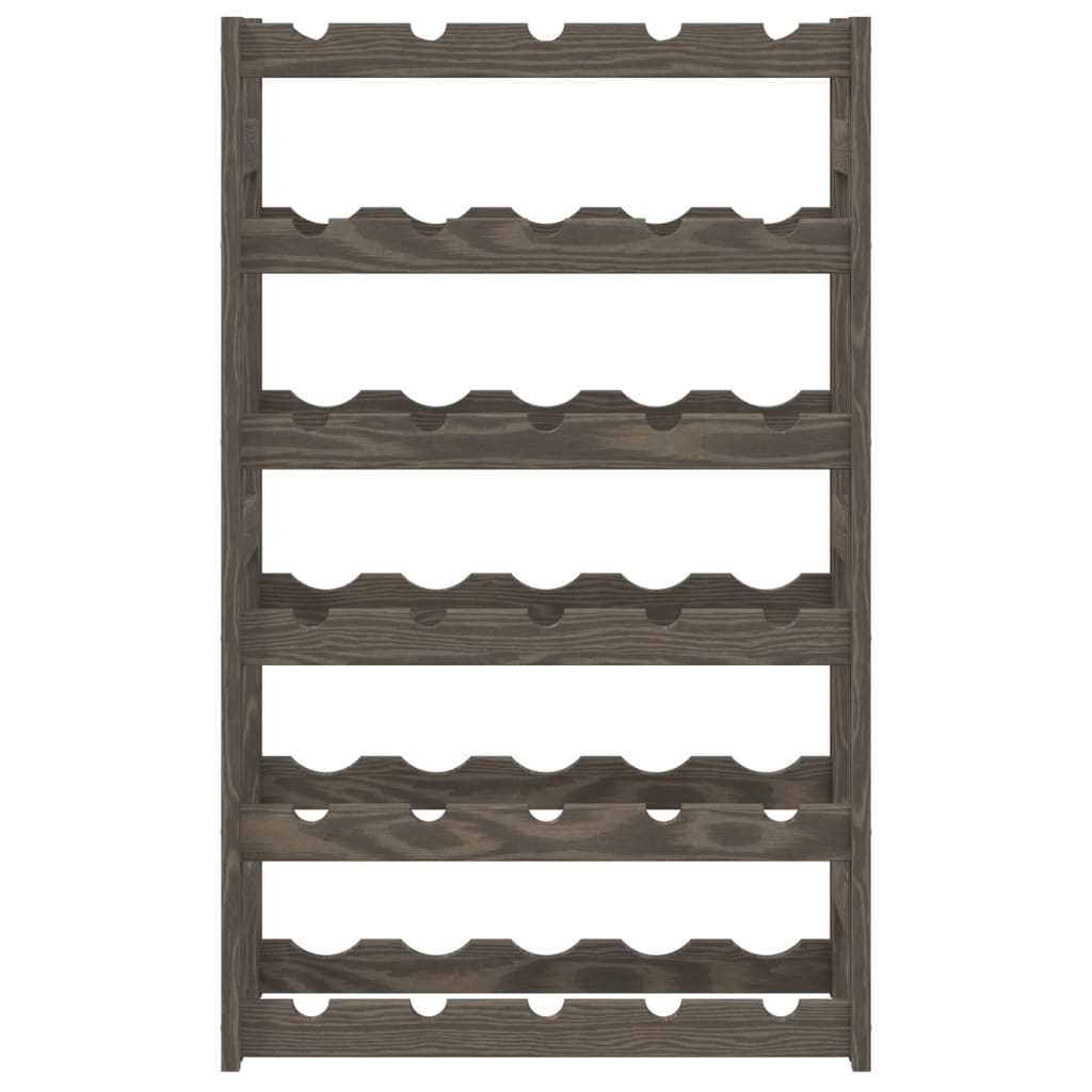 Casier à bouteilles pour 30 bouteilles gris bois pin solide - XIOS