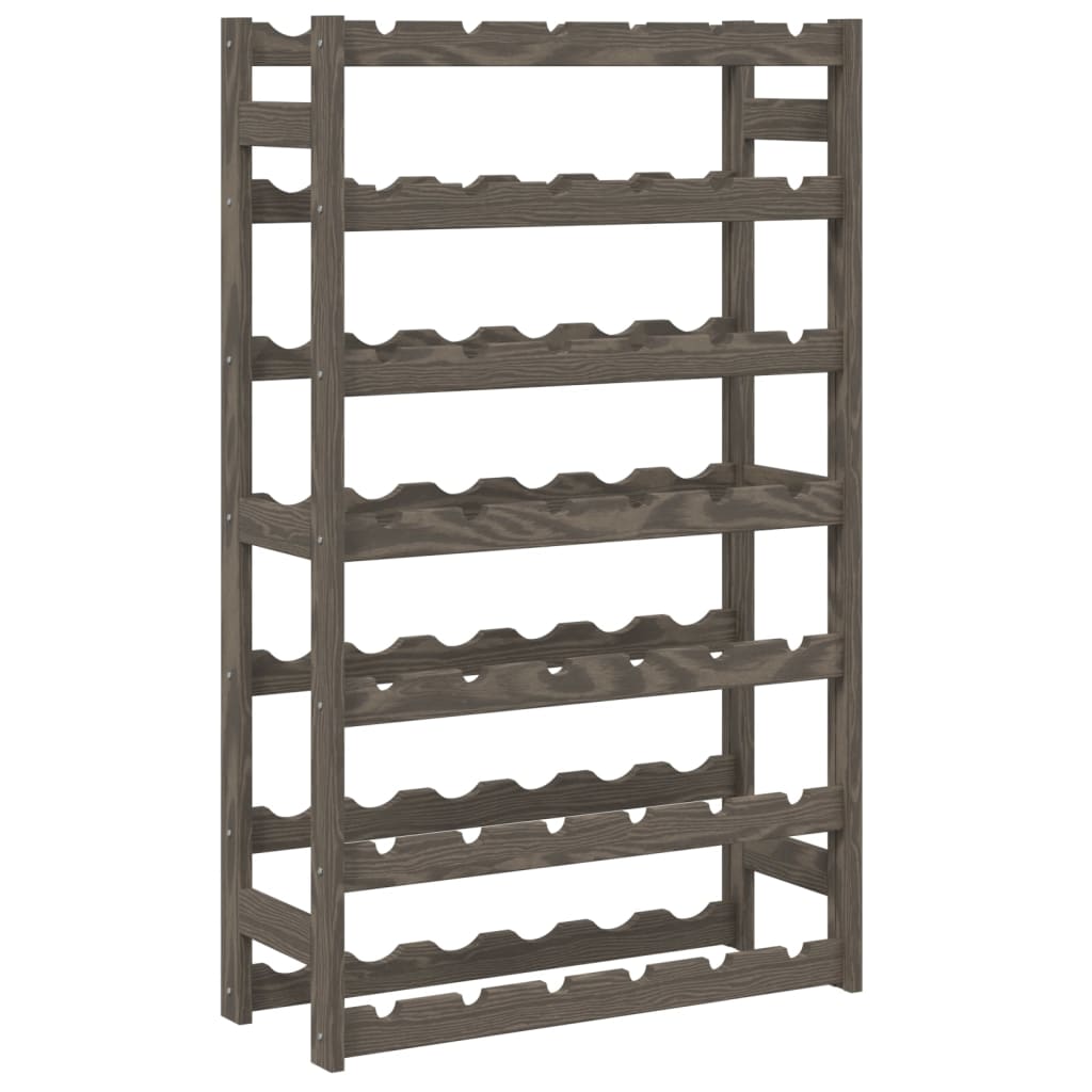 Casier à bouteilles pour 42 bouteilles gris bois pin solide - XIOS