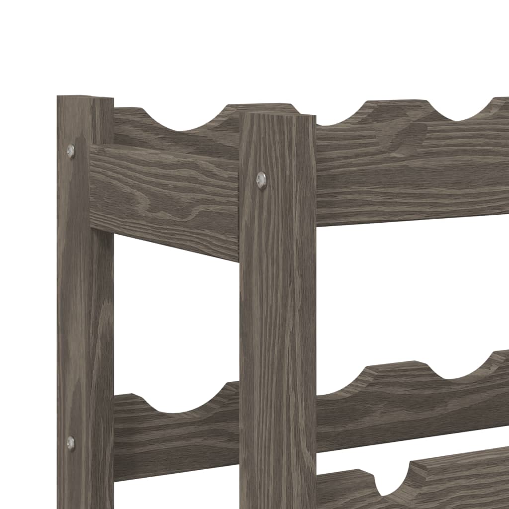Casier à bouteilles pour 42 bouteilles gris bois pin solide - XIOS