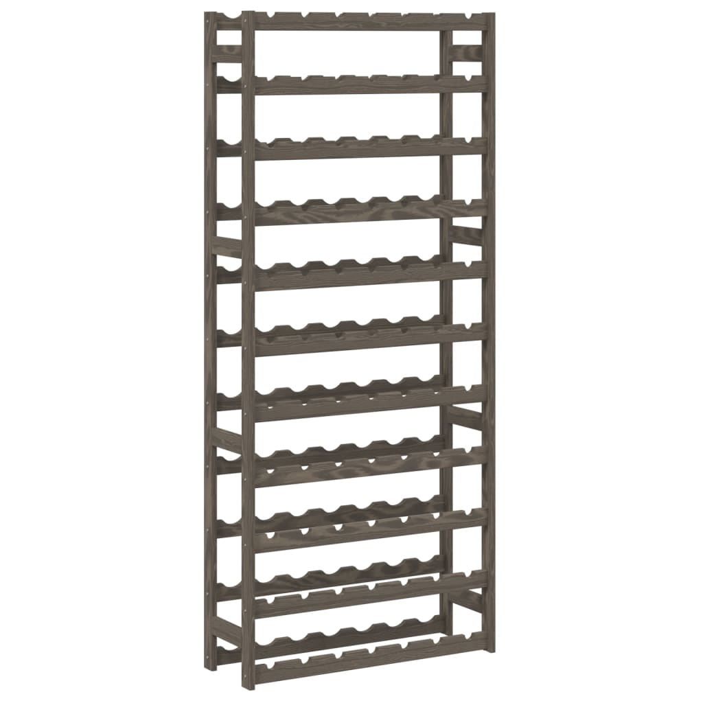 Casier à bouteilles pour 77 bouteilles gris bois pin solide - XIOS