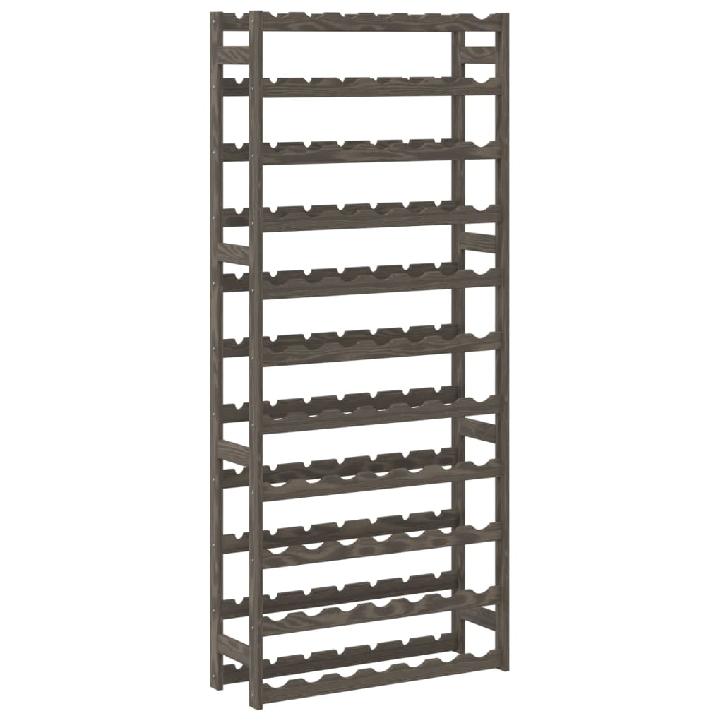 Casier à bouteilles pour 77 bouteilles gris bois pin solide - XIOS