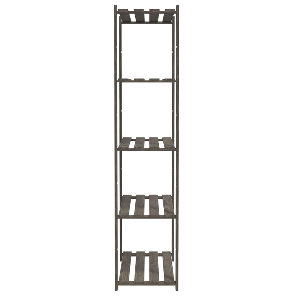 Support de rangement à 5 niveaux gris 80x38x170 cm bois de pin - XIOS