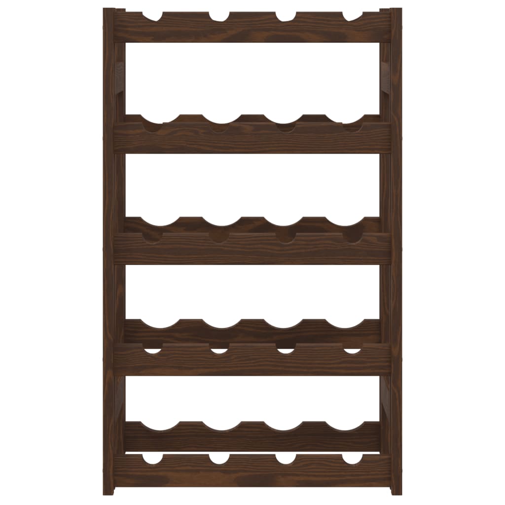 Casier à bouteilles pour 20 bouteilles marron bois pin solide - XIOS
