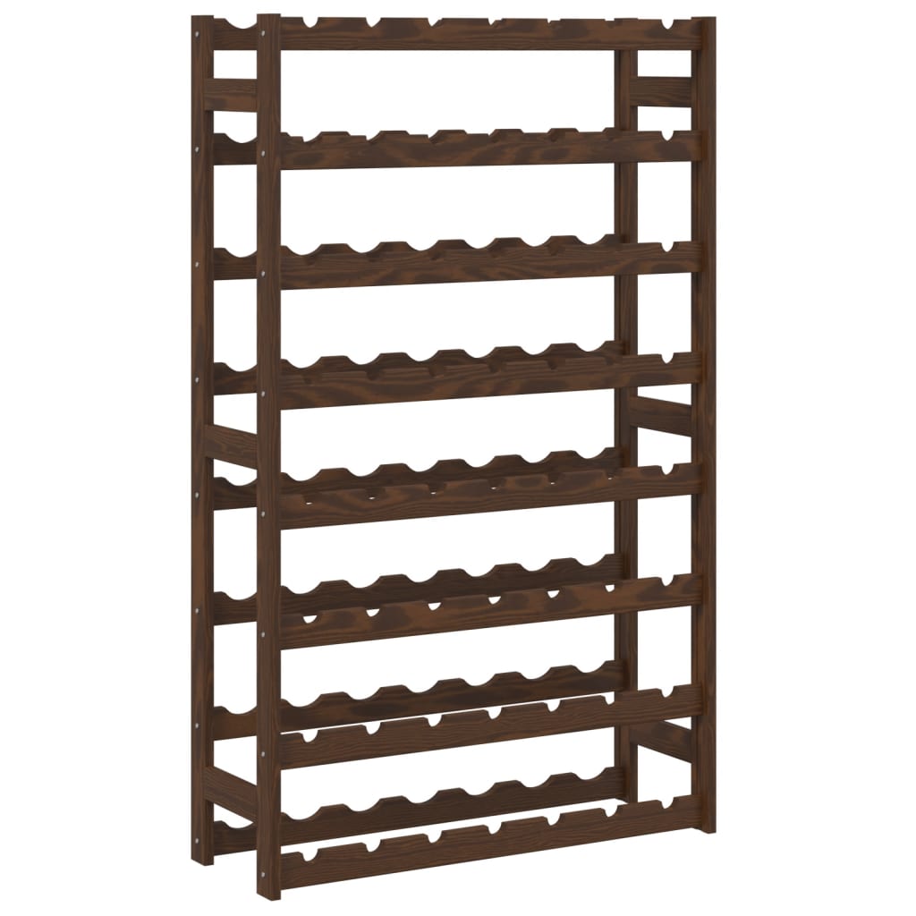 Casier à bouteilles pour 56 bouteilles marron bois pin solide - XIOS