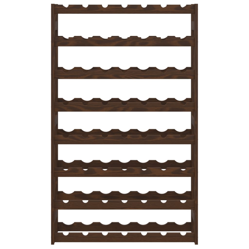 Casier à bouteilles pour 56 bouteilles marron bois pin solide - XIOS