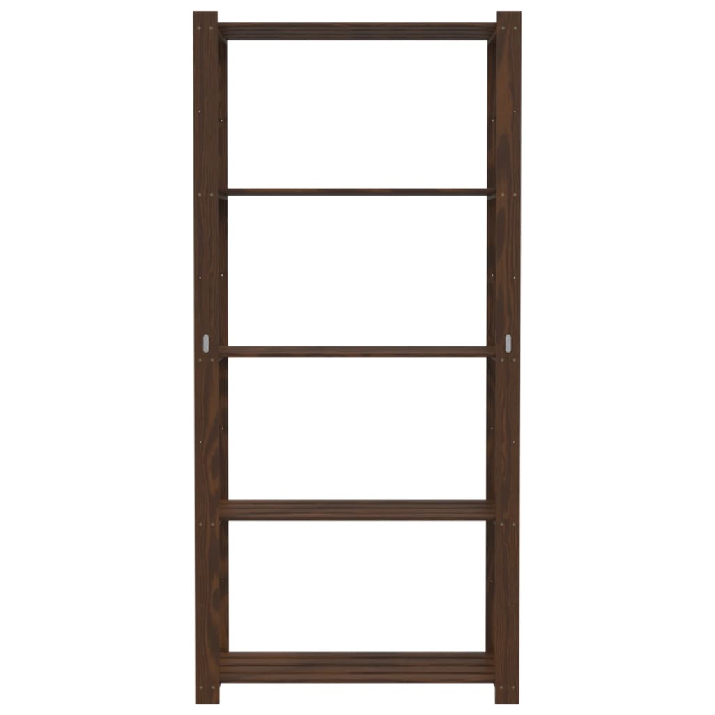 Support de rangement à 5 niveaux marron 80x38x170 cm bois pin - XIOS
