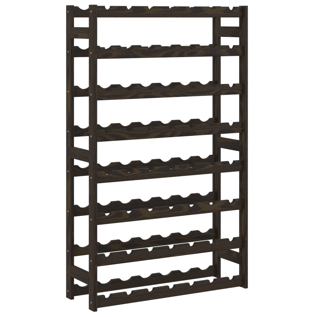 Casier à bouteilles pour 56 bouteilles noir bois pin solide - XIOS