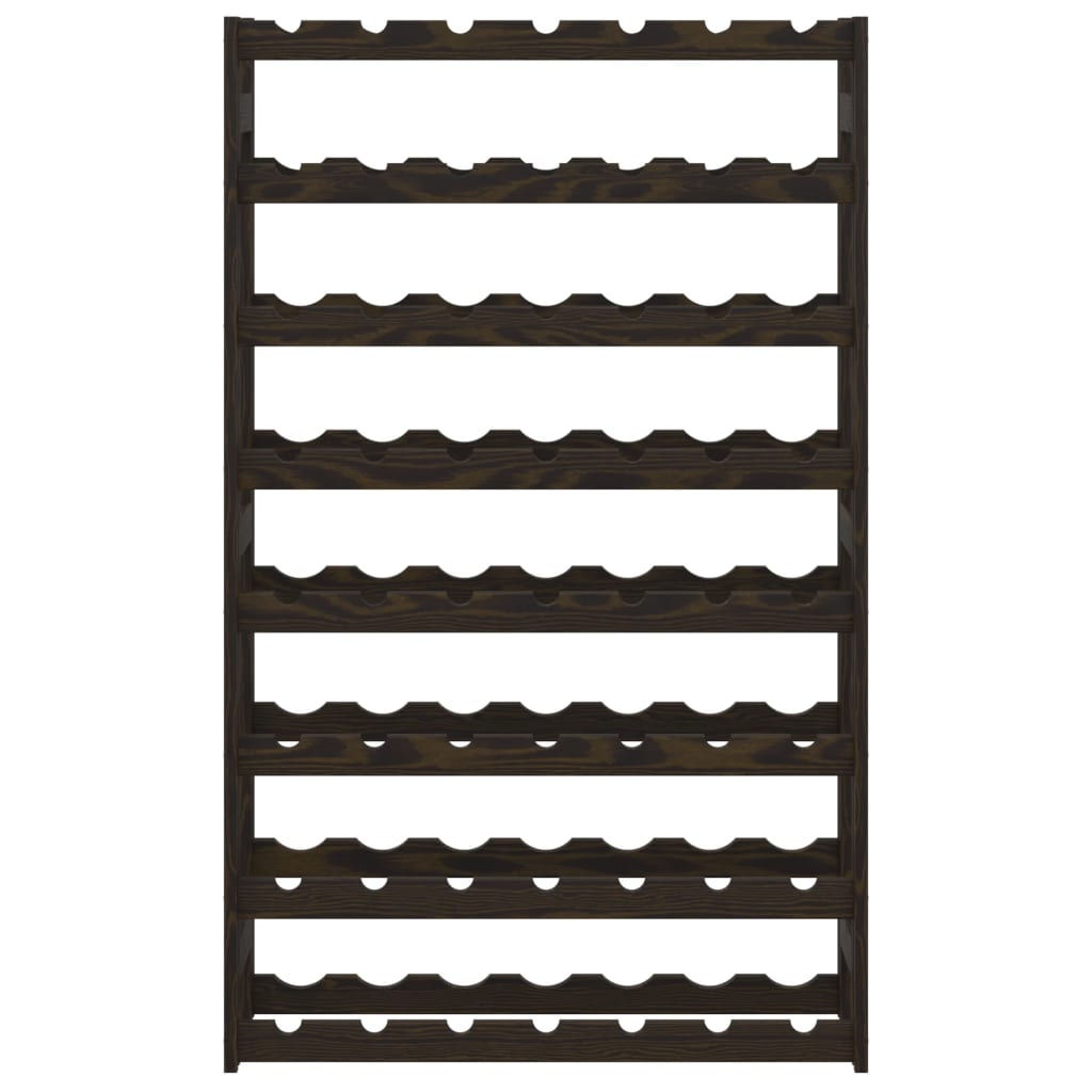 Casier à bouteilles pour 56 bouteilles noir bois pin solide - XIOS