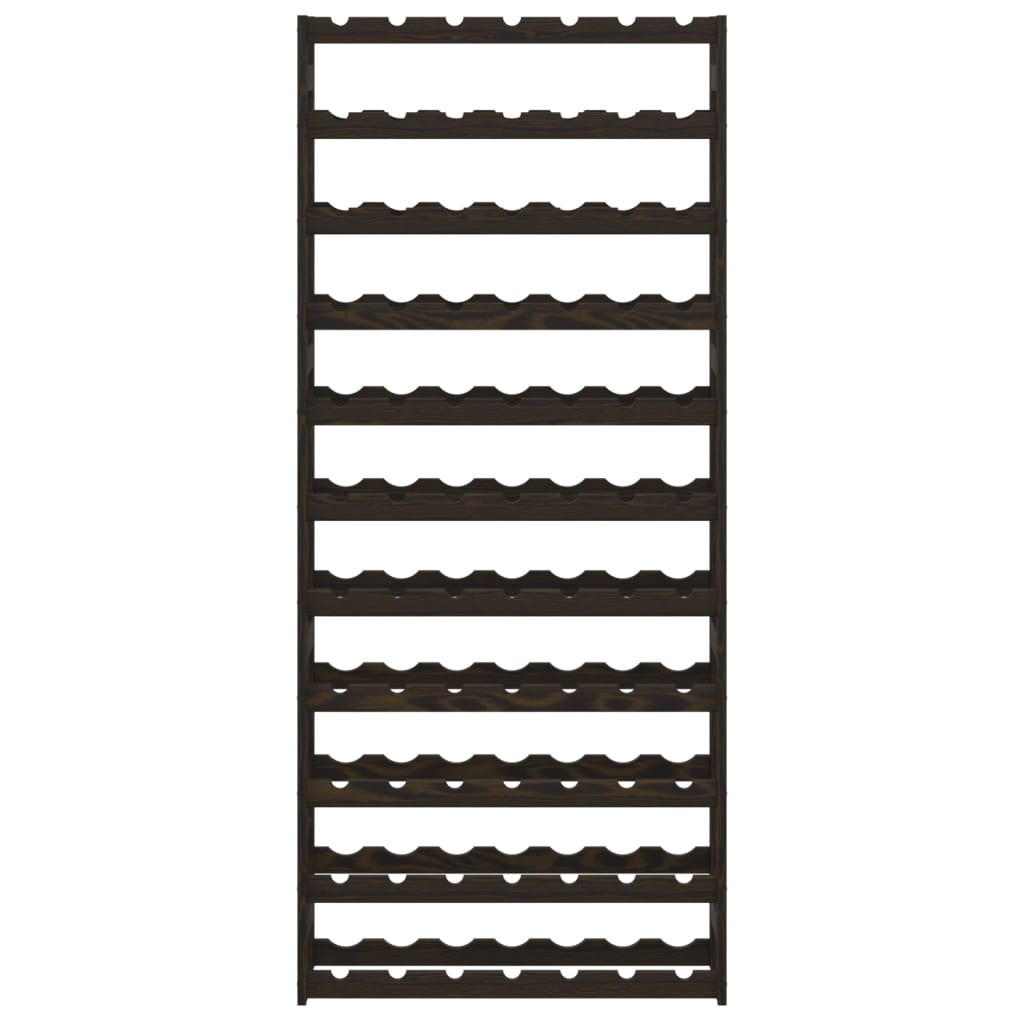 Casier à bouteilles pour 77 bouteilles noir bois pin solide - XIOS