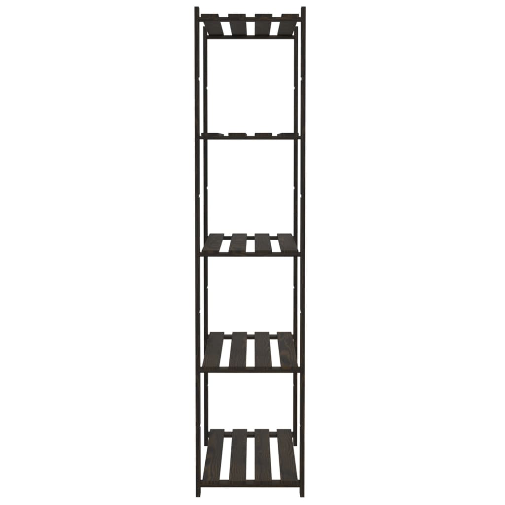 Support de rangement à 5 niveaux noir 80x38x170 cm bois pin - XIOS