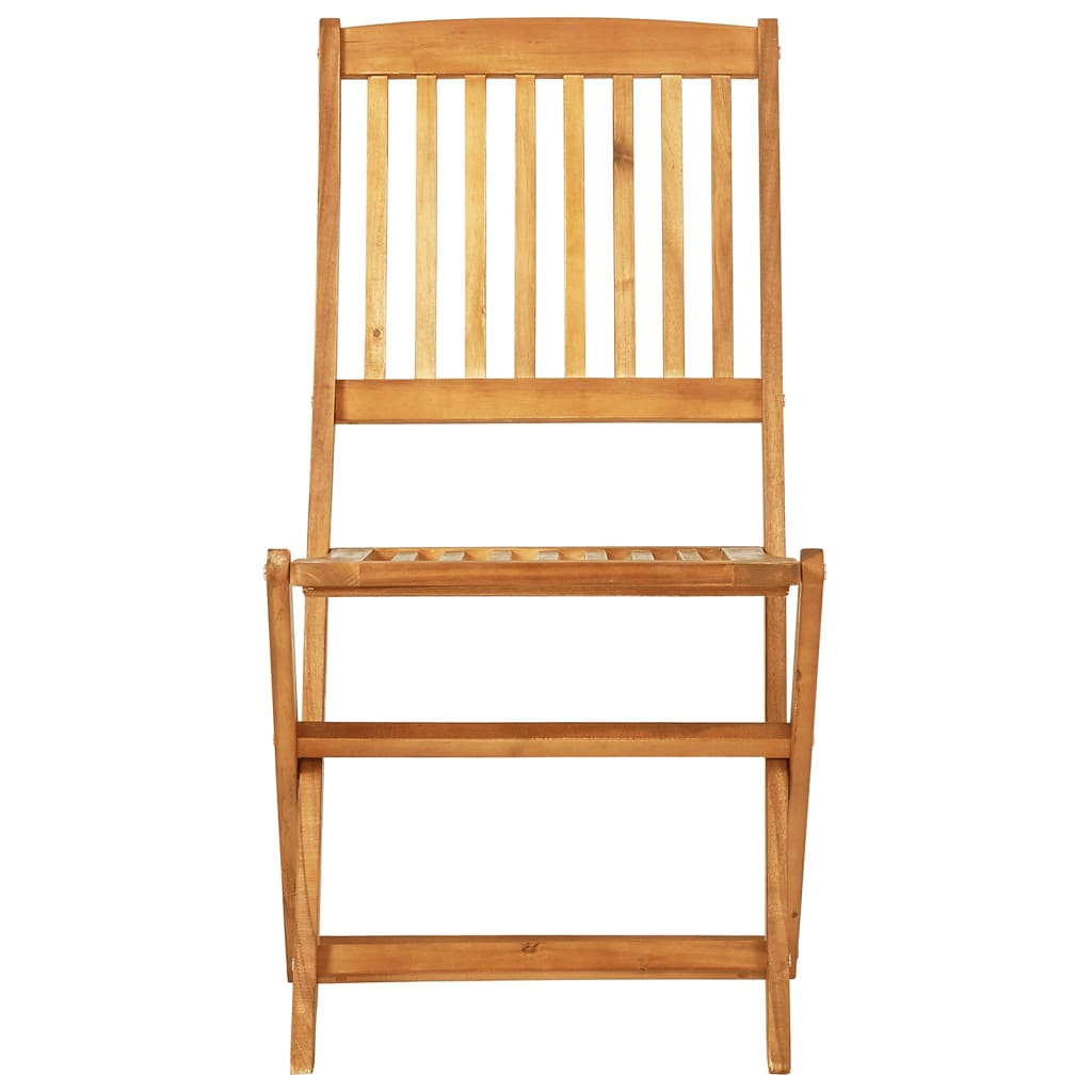 Ensemble à manger de jardin pliable 3 pcs bois d'acacia massif