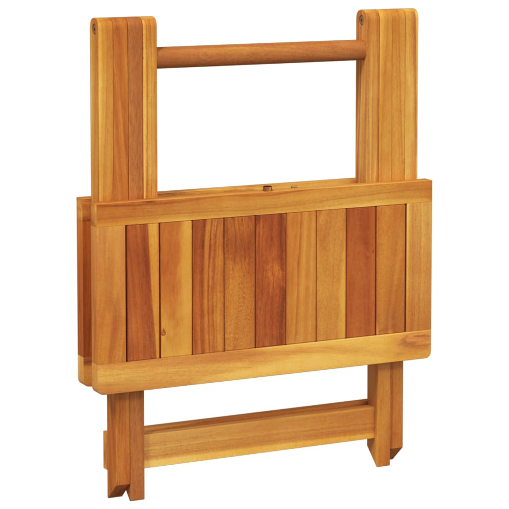 Ensemble à manger de jardin pliable 3 pcs bois d'acacia massif