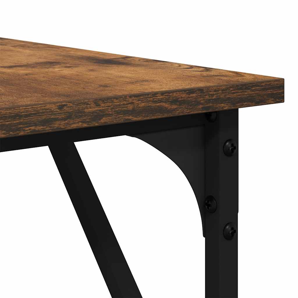 Bureau chêne fumé 149x149x75 cm bois d'ingénierie - XIOS