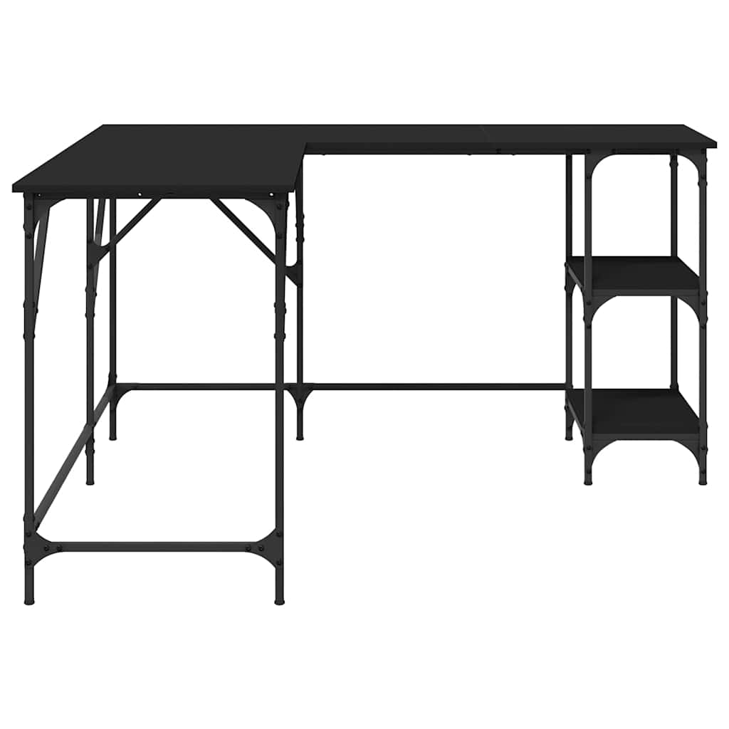 Bureau noir 139x139x75 cm bois d'ingénierie - XIOS