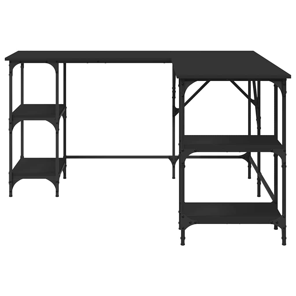 Bureau noir 139x139x75 cm bois d'ingénierie - XIOS