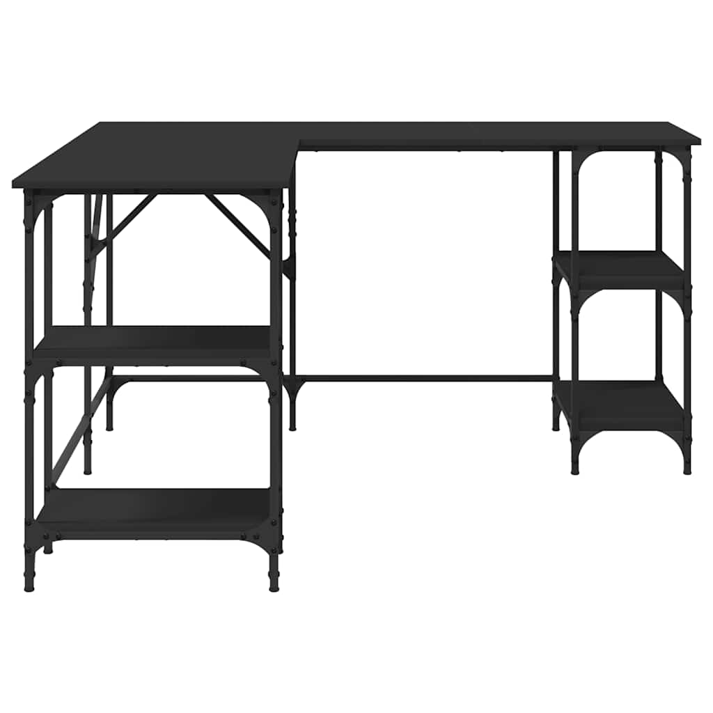 Bureau noir 139x139x75 cm bois d'ingénierie - XIOS