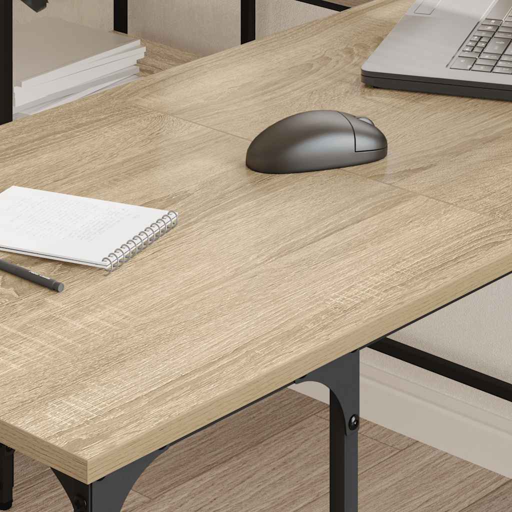 Bureau chêne sonoma 139x139x75 cm bois d'ingénierie - XIOS