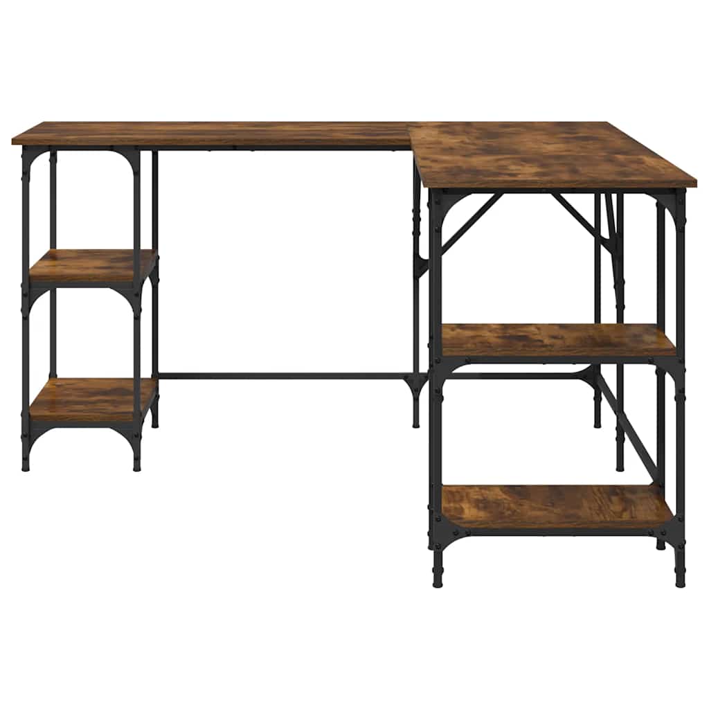 Bureau chêne fumé 139x139x75 cm bois d'ingénierie - XIOS