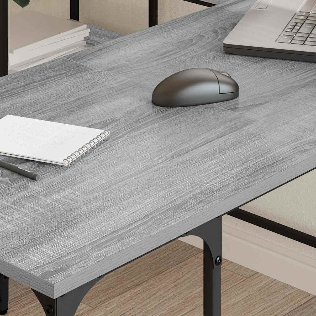Bureau sonoma gris 139x139x75 cm bois d'ingénierie - XIOS