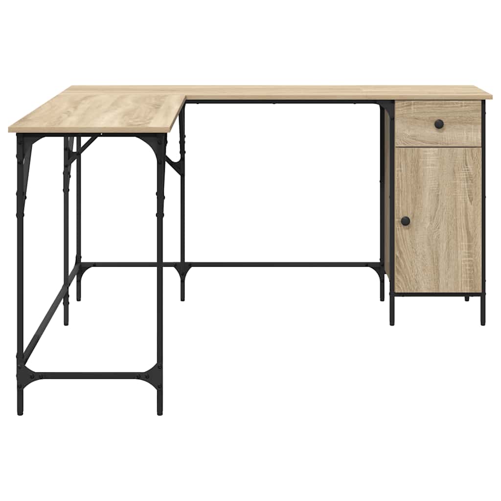 Bureau chêne sonoma 141x141x75 cm bois d'ingénierie - XIOS
