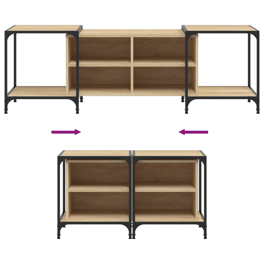 Meuble TV chêne sonoma 153x37x50 cm bois d'ingénierie - XIOS