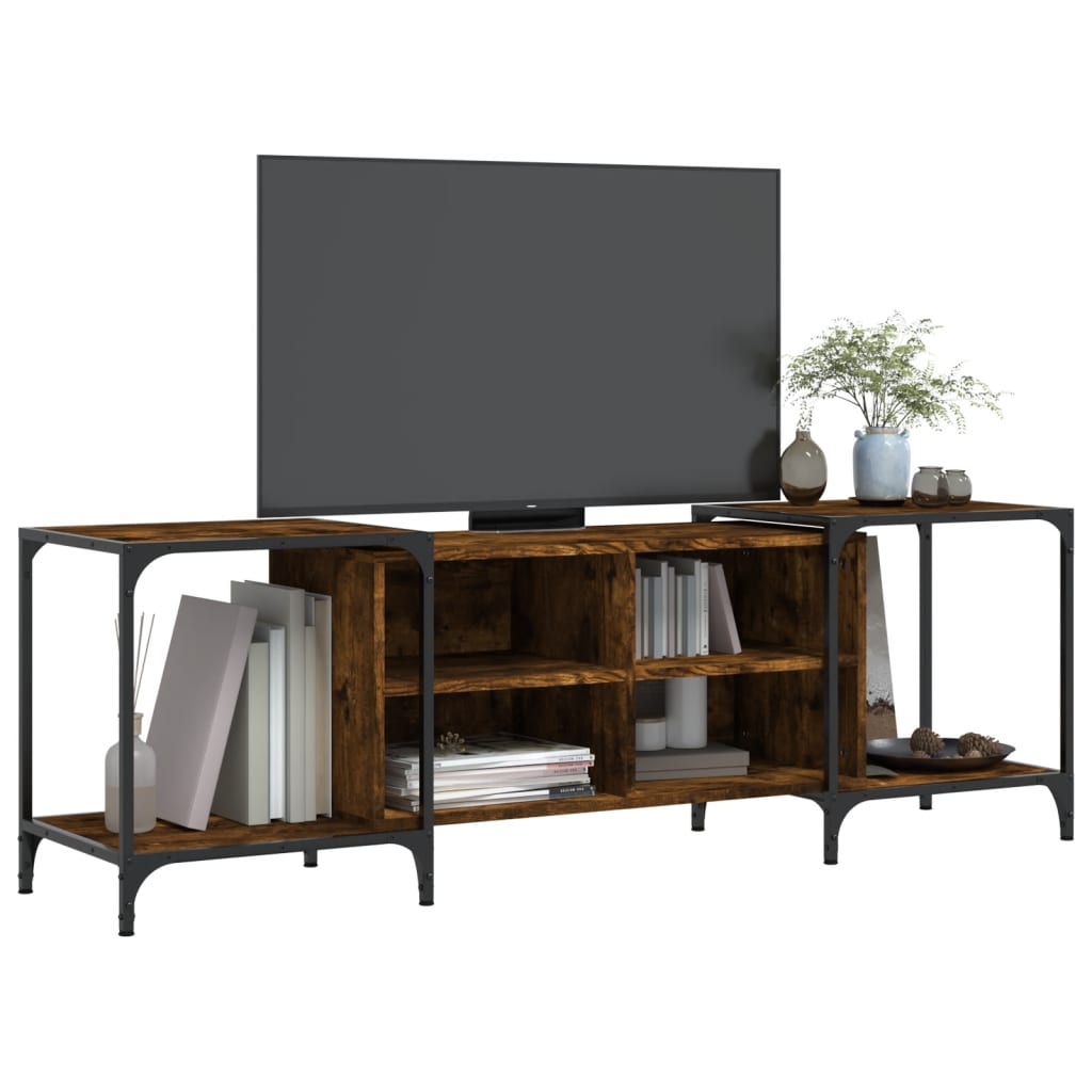 Meuble TV chêne fumé 153x37x50 cm bois d'ingénierie - XIOS