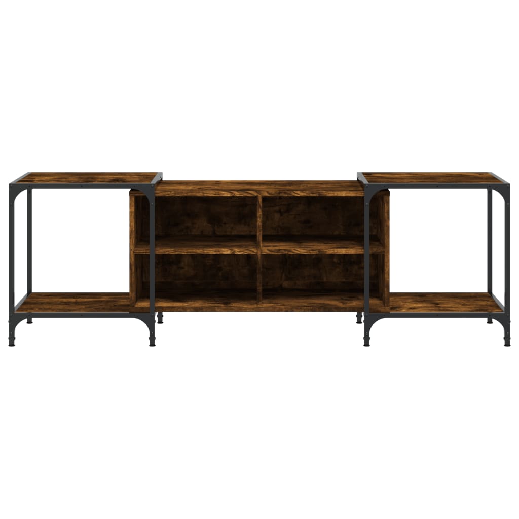 Meuble TV chêne fumé 153x37x50 cm bois d'ingénierie - XIOS