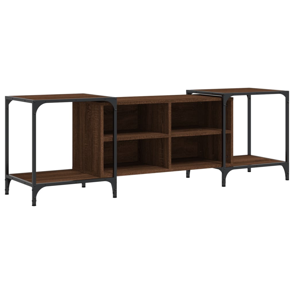 Meuble TV chêne marron 153x37x50 cm bois d'ingénierie - XIOS
