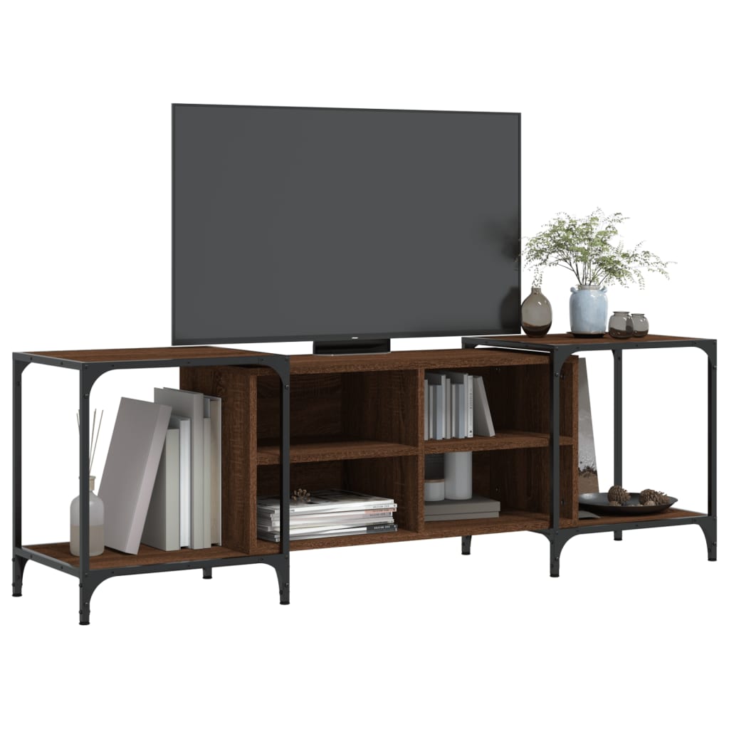 Meuble TV chêne marron 153x37x50 cm bois d'ingénierie - XIOS