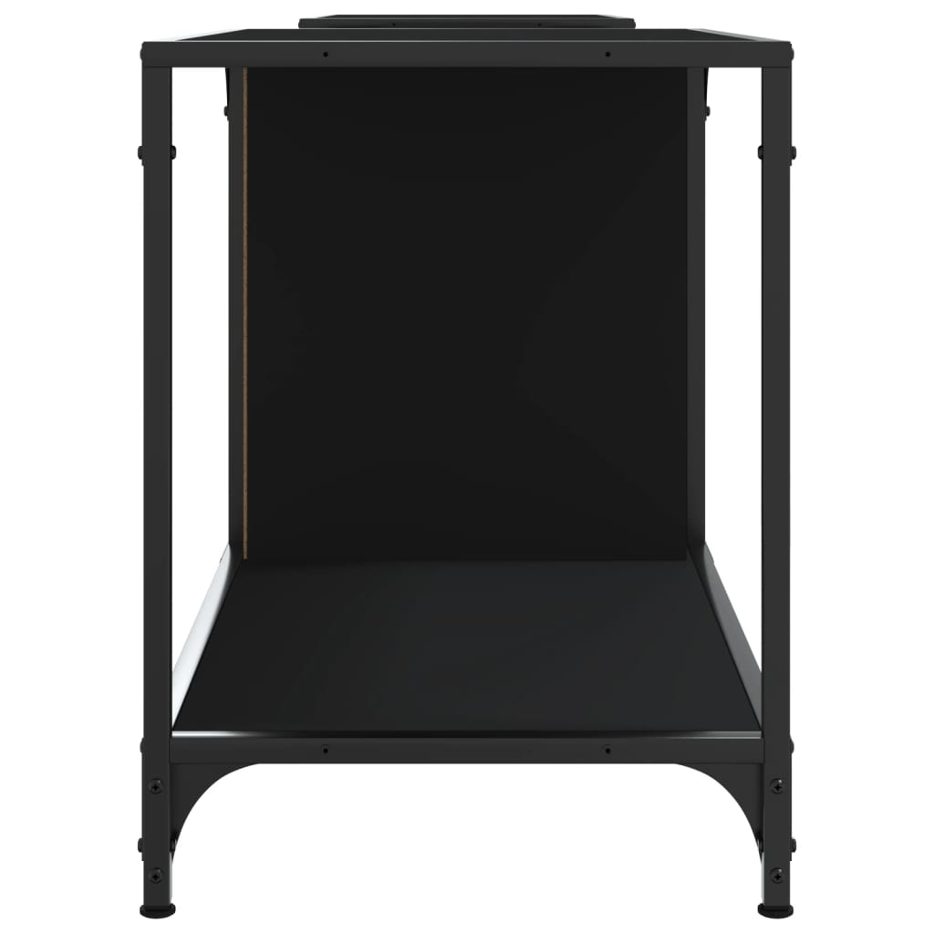 Meuble TV noir 203x37x50 cm bois d'ingénierie - XIOS