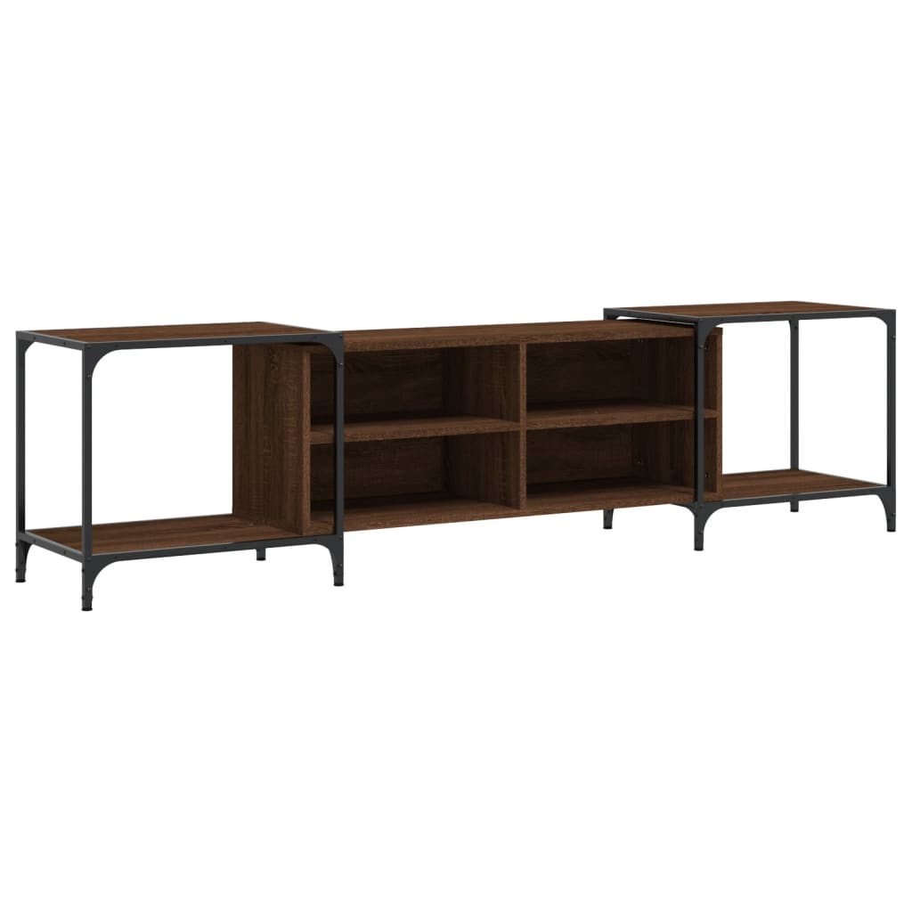 Meuble TV chêne marron 203x37x50 cm bois d'ingénierie - XIOS