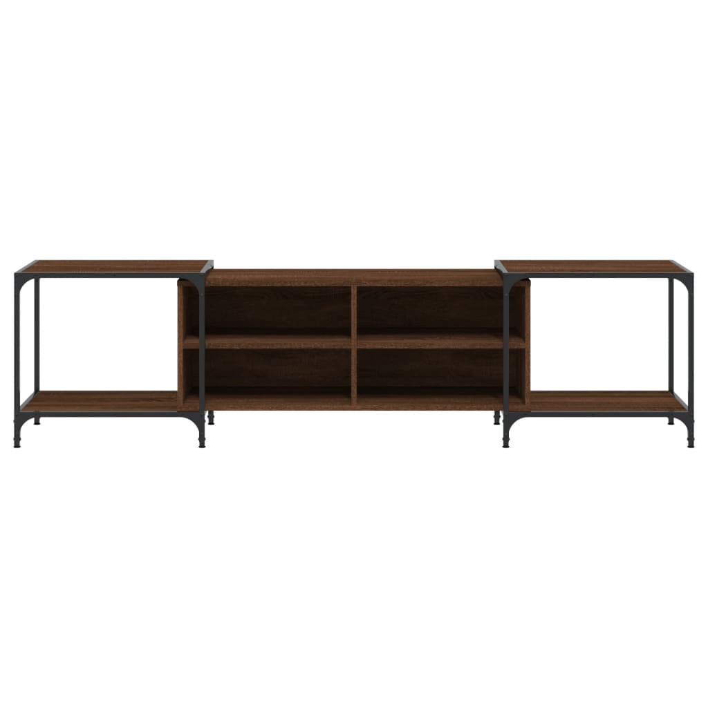 Meuble TV chêne marron 203x37x50 cm bois d'ingénierie - XIOS